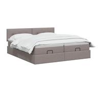 vidaXL Cama otomana con colchón con cabecera 2 uds. Topo Tela