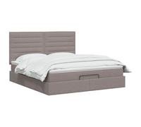 vidaXL Cama otomana con colchón con cabecera Topo 140 x 190 cm Tela