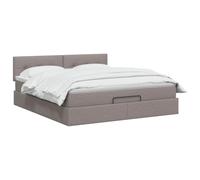 vidaXL Cama otomana con colchón con cabecera Topo 140 x 200 cm Tela