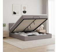 vidaXL Cama otomana con colchón con cabecera Topo 140 x 200 cm Tela