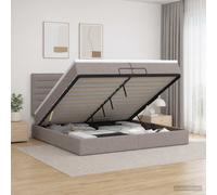vidaXL Cama otomana con colchón con cabecera Topo 200 x 200 cm Tela