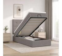 vidaXL Cama otomana con colchón con cabecera Topo 80 x 200 cm Tela