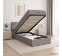 vidaXL Cama otomana con colchón con cabecera Topo 80 x 200 cm Tela