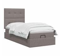 vidaXL Cama otomana con colchón con cabecera Topo 80 x 200 cm Tela, Cama Moderna con Ottomán, Almacenamiento Ajustable, Muebles Elegantes, Ahorra Espacio, Colchón Funcional