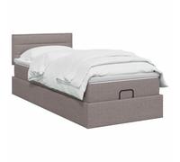 vidaXL Cama otomana con colchón con cabecera Topo 80 x 200 cm Tela