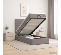 vidaXL Cama otomana con colchón con cabecera Topo 90 x 190 cm Tela