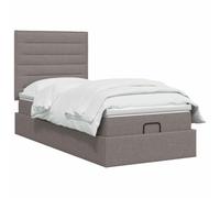 vidaXL Cama otomana con colchón con cabecera Topo 90 x 190 cm Tela