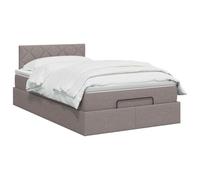 vidaXL Cama otomana con colchón de 120 x 190 cm Tela, una cama moderna, marco práctico, cómodo descanso, almacenamiento, sistema de sueño para el bienestar en el hogar