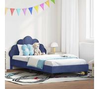 vidaXL Cama para niños con cabecero Azul Policía 80 x 200 cm