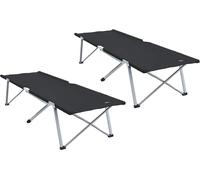vidaXL: Cama plegable para camping, 2 unidades, color , tela Oxford y estructura de acero