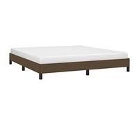 vidaXL Estructura de Cama Matrimonial Somier Tapizado Dormitorio Habitación Muebles Mobiliario Cuarto Descanso de Tela Marrón 160x200 cm