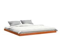 vidaXL Cama sin colchón Madera Maciza de Pino marrón Cera 180x200 cm