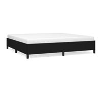 vidaXL Cama sin colchón tela negro 200x200 cm