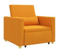 vidaXL Cama Sofá Desplegable Individual 90 x 165 x 87 cm Multicolor Amarillo oscuro