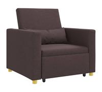 Cama Sofá Desplegable Individual Marrón Oscuro 90 X 165 X 87 Cm Vidaxl