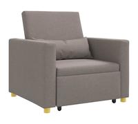 vidaXL Cama Sofá Desplegable Individual 90 x 165 x 87 cm Multicolor Taupé