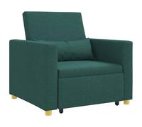 vidaXL Cama Sofá Desplegable Individual 90 x 165 x 87 cm Multicolor Verde oscuro