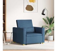 Cama Sofá Desplegable Individual Azul 90 X 165 X 87 Cm Tela Vidaxl