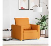 Cama Sofá Desplegable Individual Con Rueda Amarillo Oscuro Tela Vidaxl