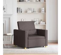 Cama Sofá Desplegable Individual Marrón Oscuro 90 X 165 X 87 Cm Vidaxl