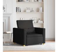 vidaXL Cama Sofá Desplegable Individual Negro 90 x 165 x 87 cm tela