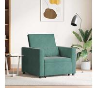 Cama Sofá Desplegable Individual Verde Oscuro Terciopelo Vidaxl