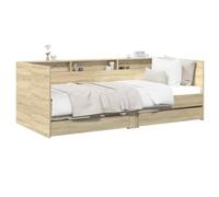 vidaXL Cama de día con cajón Roble Sonoma Madera de ingeniería