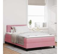 vidaXL Cama tipo Box Spring con cabecera Rosa 120 x 190 cm Terciopelo