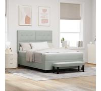 vidaXL Cama tipo Box Spring Gris claro 200 x 160 cm Terciopelo