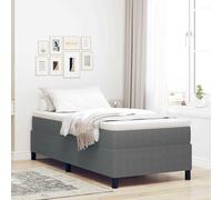 vidaXL Cama tipo Box Spring Gris claro y . 100 x 200 cm Tela de Pana