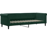 vidaXL Camí de día, color verde oscuro, 80x200 cm, terciopelo