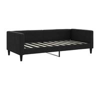 vidaXL Camí de día negro, 90x190 cm, tapizado en tela