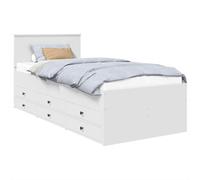 vidaXL Camilla de día blanca y negra, 75 x 190 cm, fabricada en material de madera
