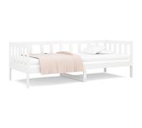 vidaXL Camilla de día sin colchón, color blanco, 90x190 cm, madera maciza de pino