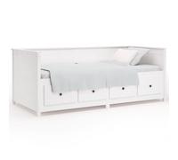 vidaXL Camilla de día sin colchón, color blanco, 90x190 cm, madera maciza de pino