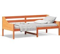 vidaXL Camilla de día sin colchón, color marrón cera, 80x200 cm, madera maciza de pino