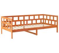 vidaXL Camilla de día sin colchón, color marrón cera, 80x200 cm, madera maciza de pino