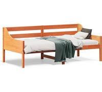 vidaXL Camilla de día sin colchón, color marrón cera, 90x190 cm, madera maciza de pino