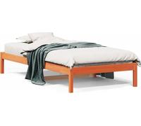 vidaXL Camilla de día sin colchón, color marrón cera, 90x200 cm, madera maciza de pino