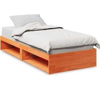 vidaXL Camilla de día sin colchón, color marrón cera, 90x200 cm, madera maciza de pino