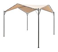 vidaXL Cenador 4x4 m de acero beige - Resistente al agua