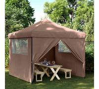vidaXL Carpa de Fiesta 292 x 292 x 315 cm Marrón Tela Oxford