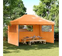 vidaXL Tienda de fiesta plegable Pop-Up 3 paredes laterales naranja