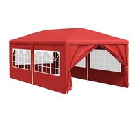 vidaXL Carpa de Fiesta 600 x 300 x 255 cm Rojo PE y Acero, Toldo Moderno, Carpa para Fiestas, Refugio de Eventos, pabellón de jardín, Picnic y más
