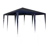 vidaXL Carpa de Fiesta Azul 400 x 400 x 266 cm Polietileno y Acero, Toldo de jardín, Moderno, Plegable, Resistente, Rectangular, para Fiestas, Cubre Eventos, Estructura Temporal