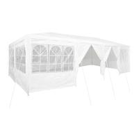 vidaXL Carpa de Fiesta con 12 Paredes Blancas, 8 x 4m. Toldo Pop-up súper Resistente de PE. Amplio Espacio, diseño a Prueba de Intemperie reuniones, buffets y Celebraciones Familiares