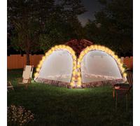 vidaXL Carpa de fiesta con LED y 4 paredes laterales azul 3,6x3,6x2,3m
