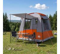 vidaXL Carpa de Fiesta Gris y naranja 4 personas