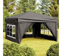 vidaXL Carpa de fiesta plegable con paredes laterales antracita 3x3 m