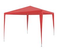 vidaXL Tienda de fiestas, color rojo, 300 x 300 x 255 cm, fabricada en polietileno y acero